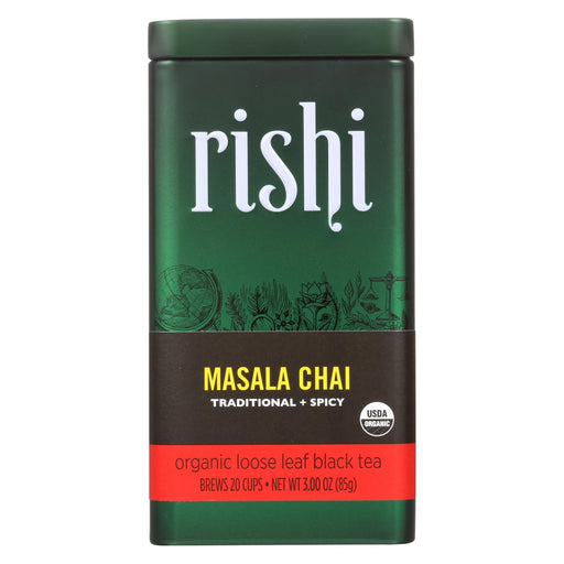 Rishi - Loose Leaf Tea - Organic - Masala Chai - Case Of 6 - 3 Oz