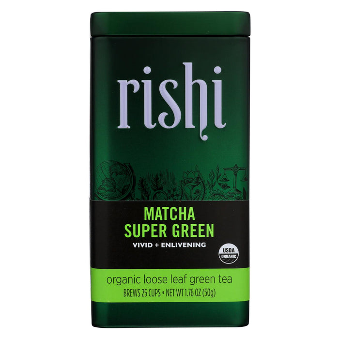 Rishi - Organic Loose Leaf Tea - Matcha Super Green - Case Of 6 - 1.76 Oz.