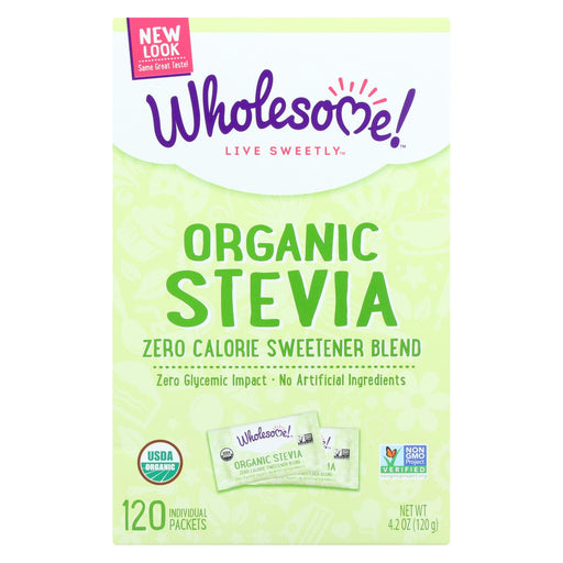 Wholesome Sweeteners Stevia - Organic - 120 Packets - Case Of 6
