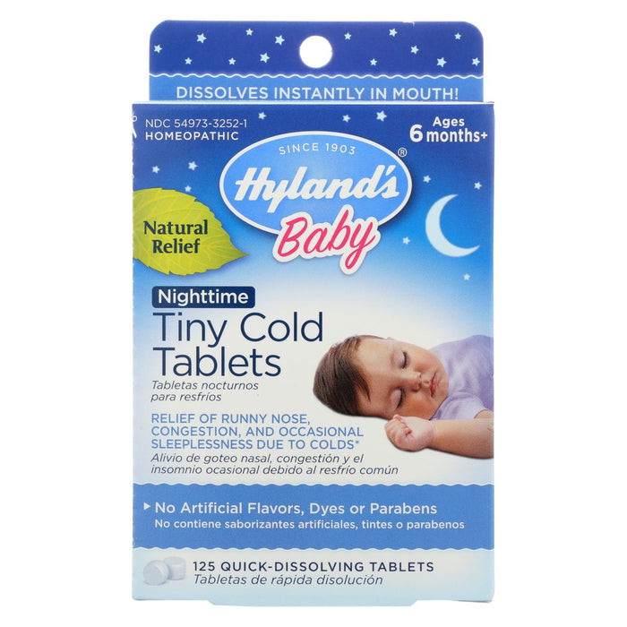Hylands Homeopathic Nighttime Tiny Cold Tabs - 125 Tab