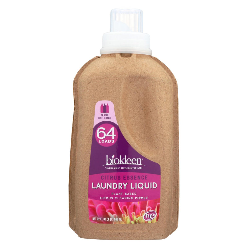 Biokleen Laundry Liquid - Citrus Essence - 32 Oz - Case Of 6