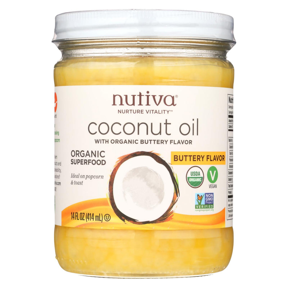 Nutiva Organic Coconut Oil - Buttery - Case Of 6 - 14 Oz.