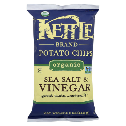 Kettle Brand Potato Chips - Sea Salt And Vinegar - Case Of 15 - 5 Oz.