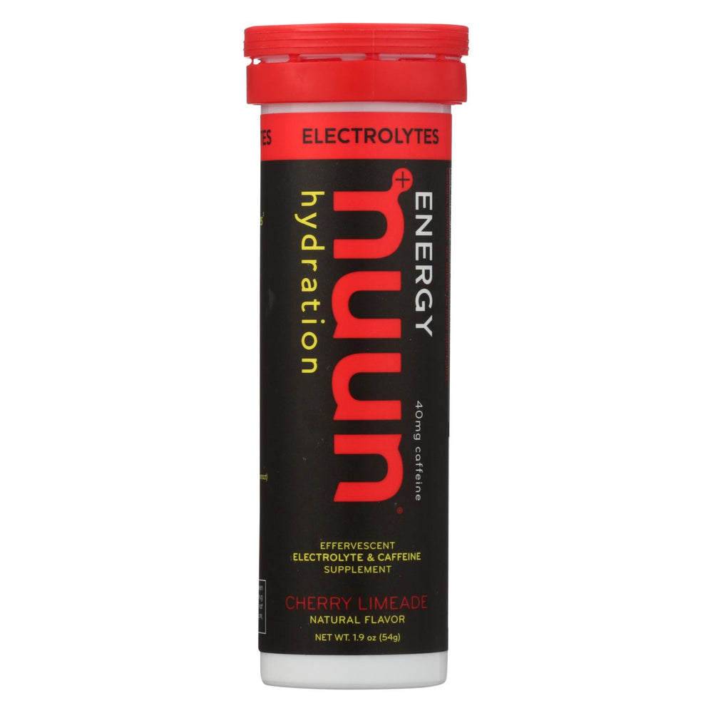 Nuun Hydration Drink Tab - Energy - Cherry Limeade - 10 Tablets - Case Of 8