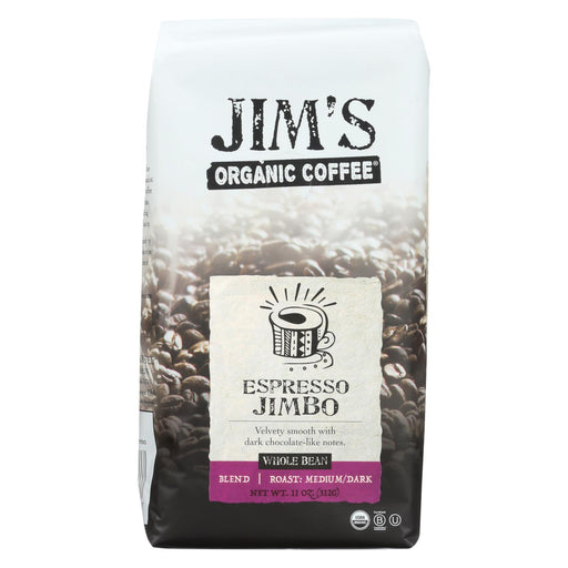 Jim's Organic Coffee - Whole Bean - Espresso Jimbo - Case Of 6 - 11 Oz.