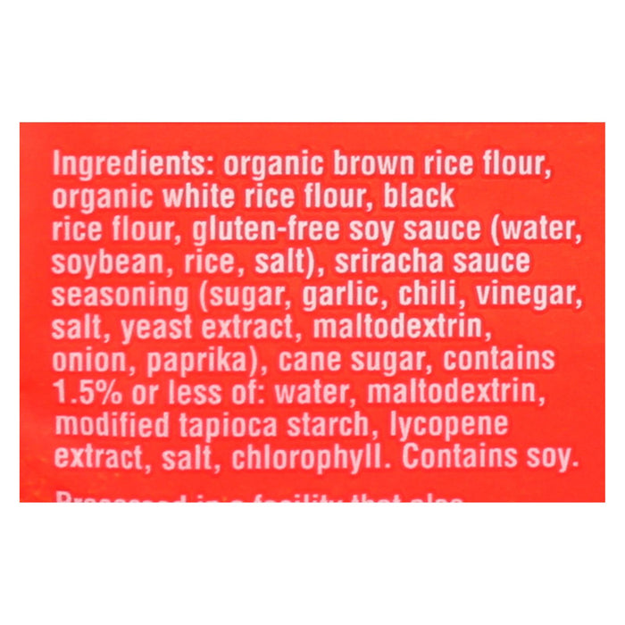 Lotus Foods Arare Rice Crackers - Sriracha - Case Of 8 - 5 Oz.