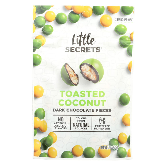 Little Secrets Dark Chocolate Candies - Toasted Coconut - Case Of 8 - 5 Oz.