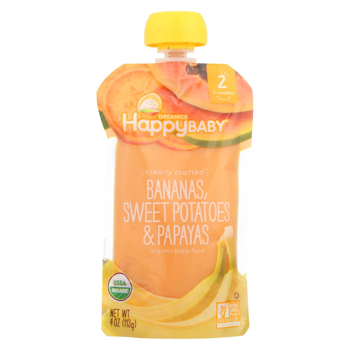 Happy Baby Happy Baby Clearly Crafted - Bananas, Sweet Potatoes And Papayas - Case Of 16 - 4 Oz.