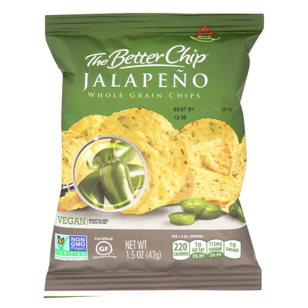 The Better Chip Whole Grain Chips - Jalapeno - Case Of 27 - 1.5 Oz.