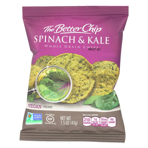 The Better Chip Whole Grain Chips - Spinach And Kale - Case Of 27 - 1.5 Oz.