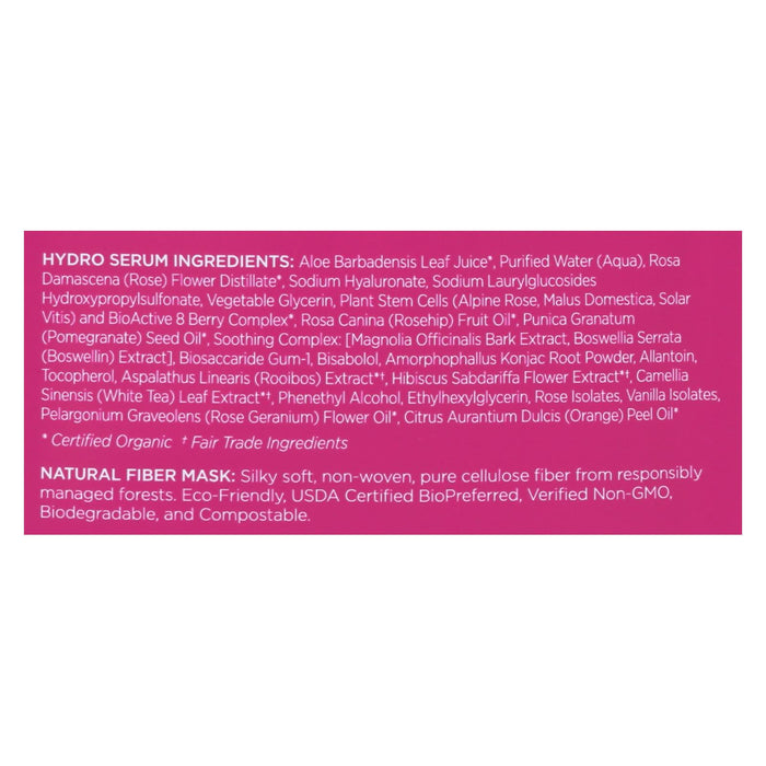 Andalou Naturals Instant Hydration Facial Mask - 1000 Roses Soothing - Case Of 6 - 0.6 Fl Oz