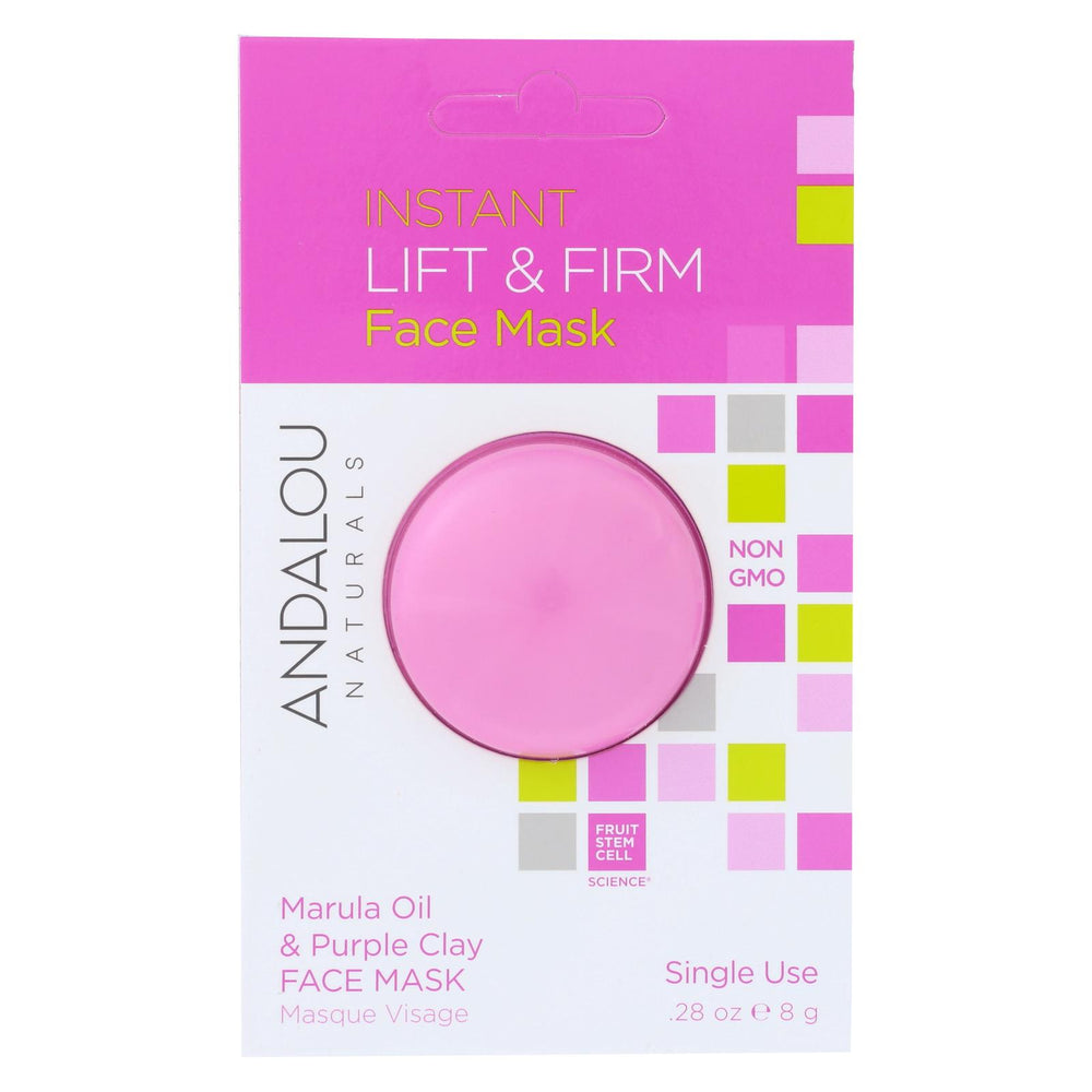 Andalou Naturals Instant Lift & Firm Face Mask - Marula Oil & French Clay - Case Of 6 - 0.28 Oz