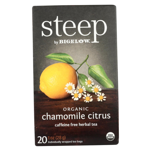 Steep By Bigelow Organic Herbal Tea - Chamomile Citrus - Case Of 6 - 20 Bags