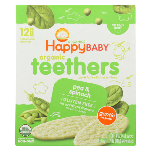 Happy Baby Gentle Tethers - Pea And Spinach - Case Of 6 - 1.7 Oz.