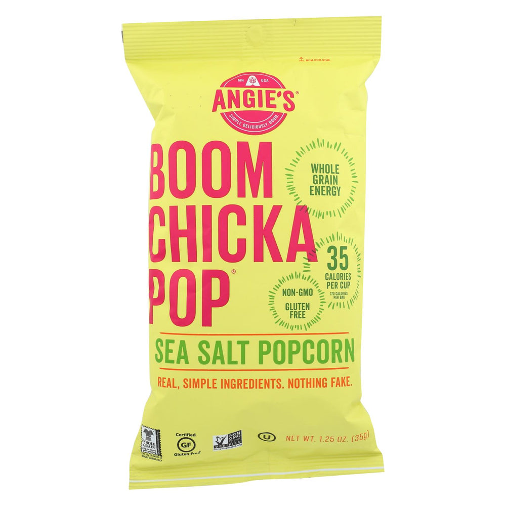 Angie's Kettle Corn Boom Chicka Pop Sea Salt Popcorn - Case Of 12 - 1.25 Oz.