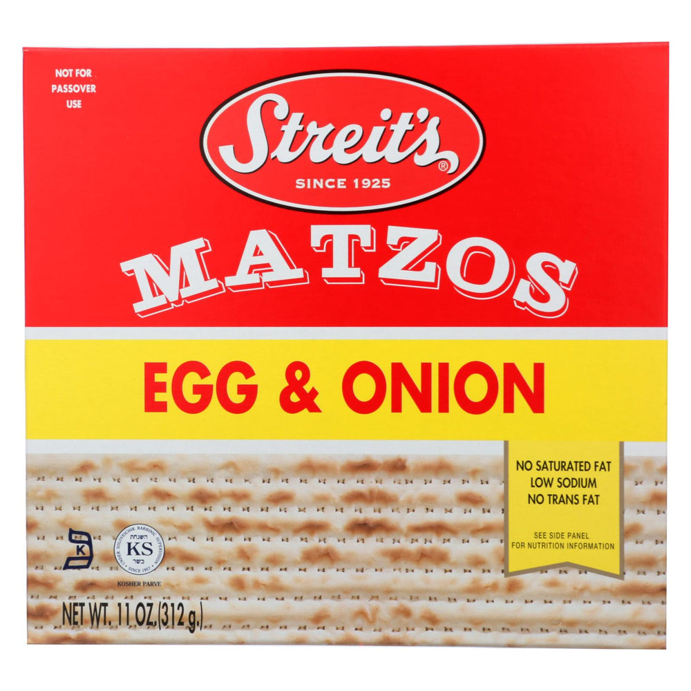Streit's Daily Matzo - Egg And Onion - Case Of 12 - 11 Oz.
