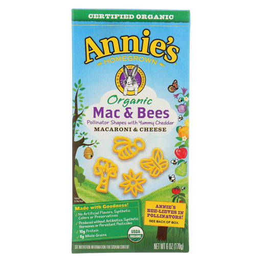 Annie's Homegrown Organic Mac And Bees Macaroni And Cheese - Case Of 12 - 6 Oz.