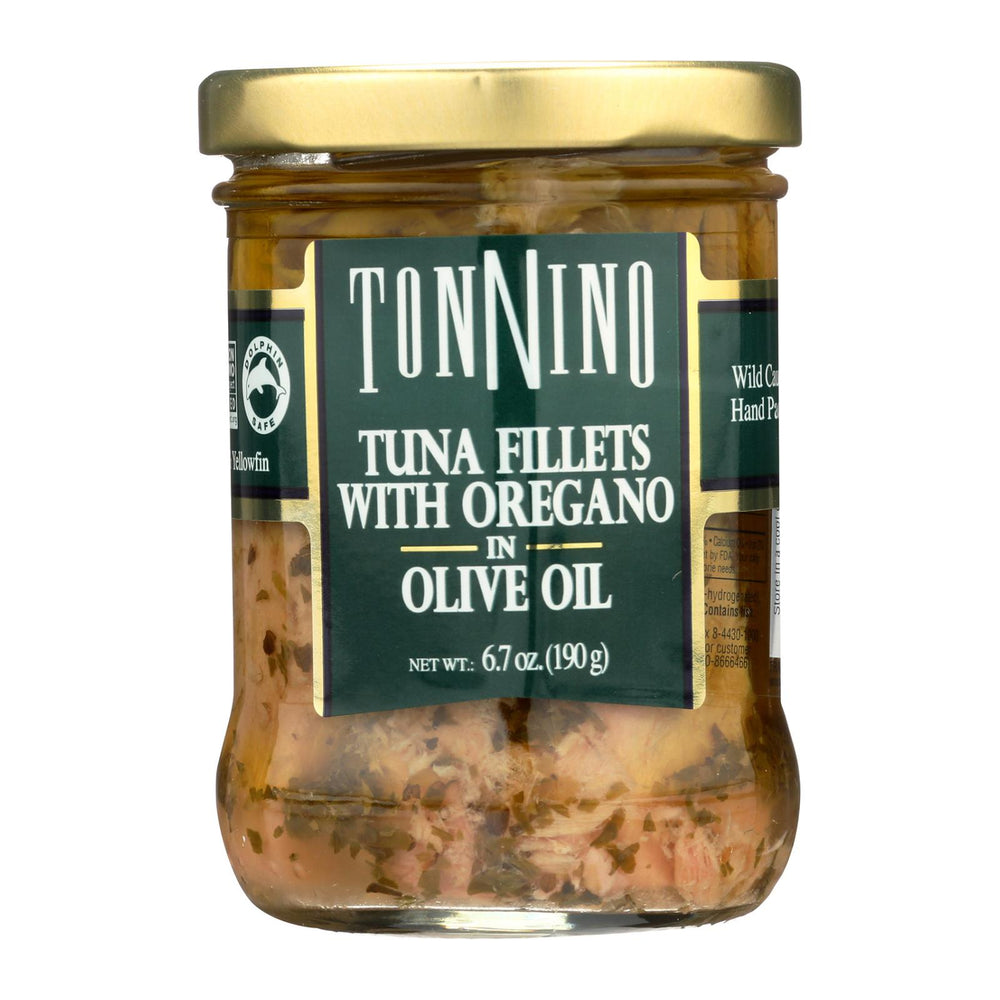 Tonnino Tuna Fillets - Oregano, Olive Oil - Case Of 6 - 6.7 Oz.