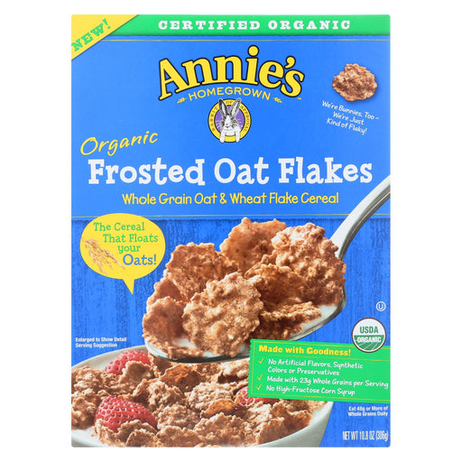 Annie's Homegrown Organic Frosted Oat Flakes Cereal - Case Of 10 - 10.8 Oz.