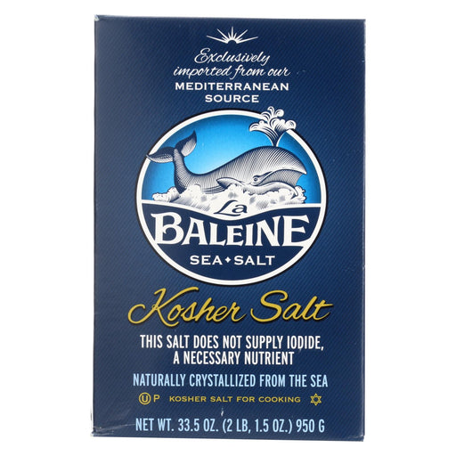 La Baleine Sea Salt - Kosher - Case Of 6 - 33.5 Oz.