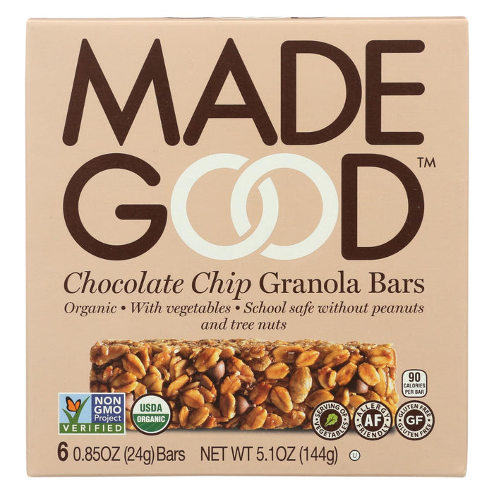 Made Good Granola Bar - Chocolate Chip - Case Of 6 - 5 Oz.