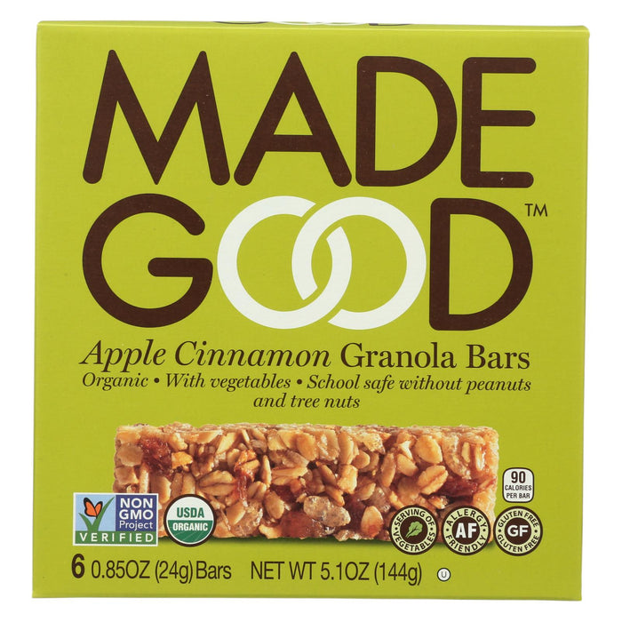 Made Good Granola Bar - Apple Cinnamon - Case Of 6 - 5 Oz.