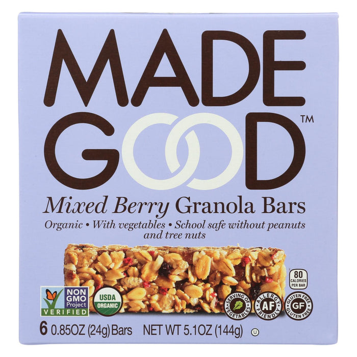 Made Good Granola Bar - Mixed Berry - Case Of 6 - 5 Oz.