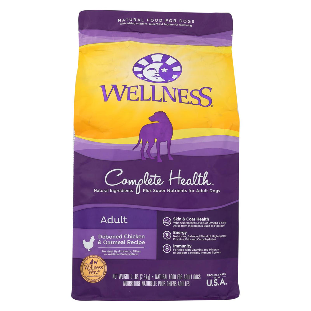 Wellness Pet Products Cat Food - Chicken And Oatmeal Recipe - Case Of 6 - 5 Lb.