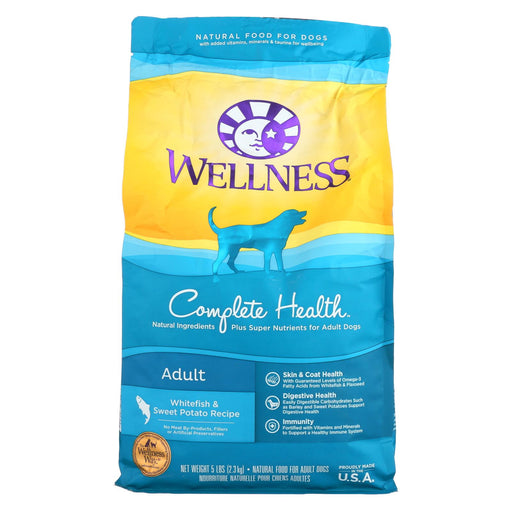 Wellness Pet Products Dog Food - Whitefish And Sweet Potato Recipe - Case Of 6 - 5 Lb.
