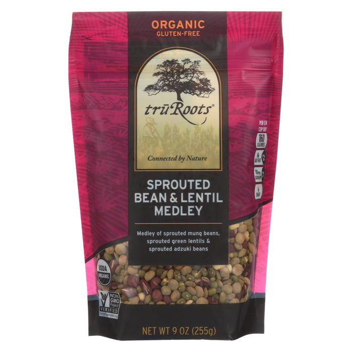 Truroots Organic Green Lentils - Sprouted - Case Of 6 - 9 Oz.