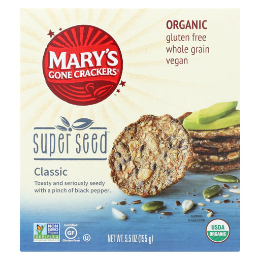 Mary's Gone Crackers Super Seed - Everything - Case Of 6 - 5.5 Oz.