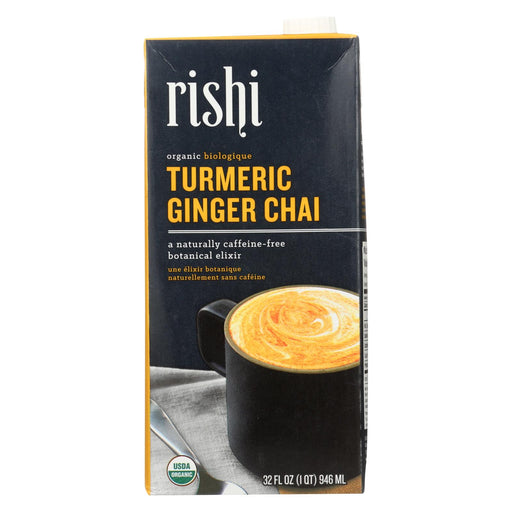 Rishi - Tea Concentrate - Turmeric Ginger Chai - Case Of 12 - 32 Fl Oz.