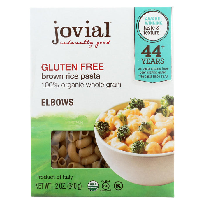 Jovial Gluten Free Brown Rice Pasta - Elbow - Case Of 12 - 12 Oz.