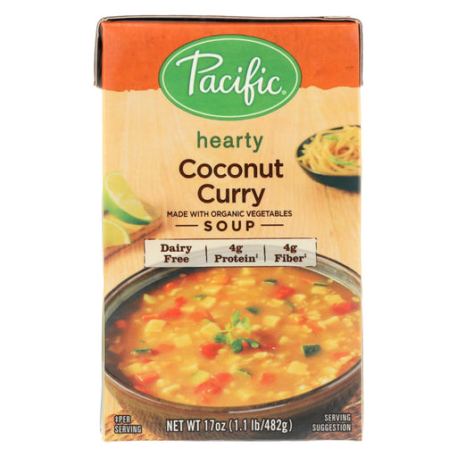 Pacific Natural Foods Soup - Coconut And Curry - Case Of 12 - 17 Oz.