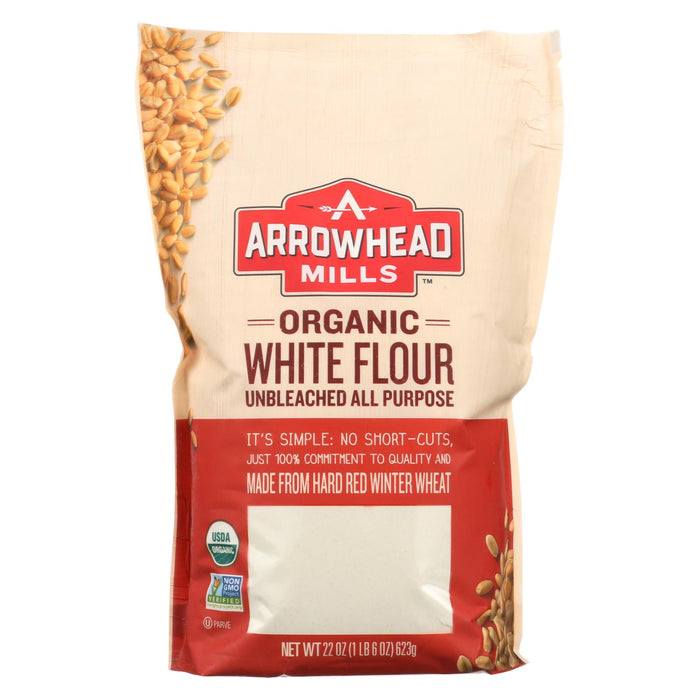 Arrowhead Mills Organic Enriched Unbleached White Flour - Case Of 6 - 22 Oz.