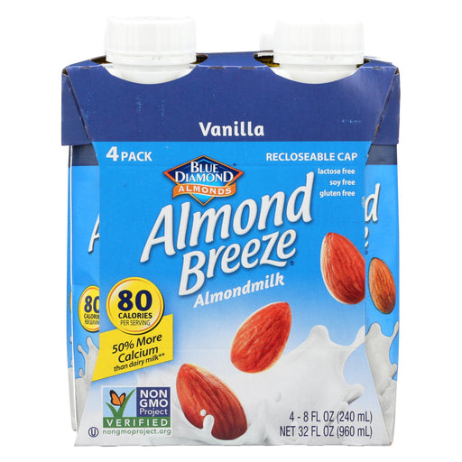 Almond Breeze Almond Milk Vanilla  - Case Of 6 - 4-8 Oz