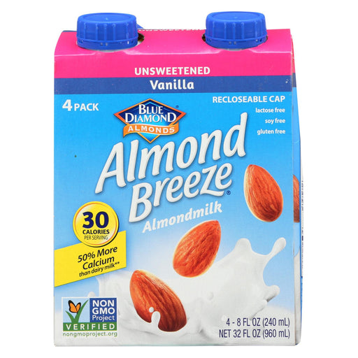 Almond Breeze Almond Breeze - Unsweetened Vanilla - Case Of 6 - 4-8 Oz