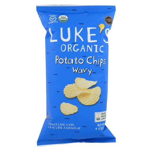 Luke's Organic Potato Chips - Wavy - Case Of 9 - 4.5 Oz.