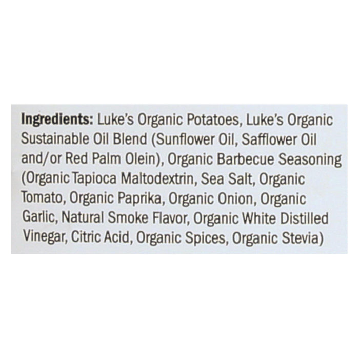 Luke's Organic Potato Chips - Barbeque - Case Of 9 - 4 Oz.