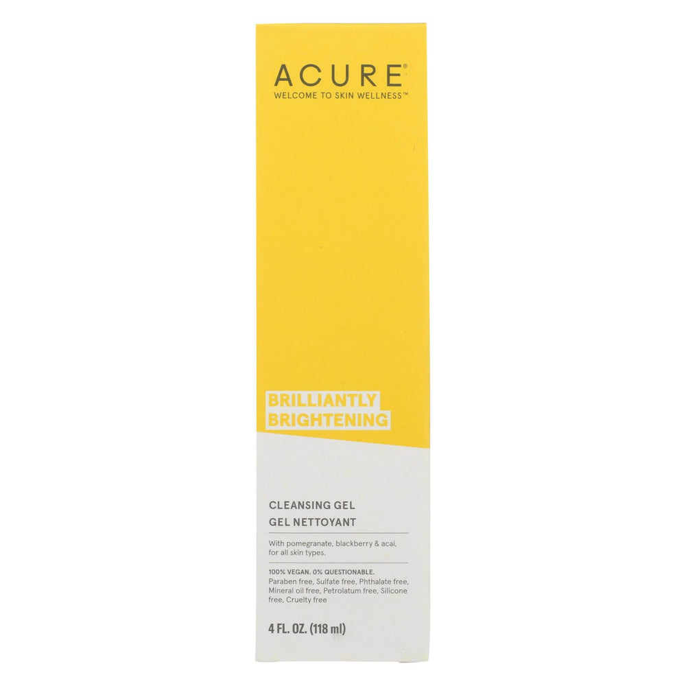 Acure Facial Cleansing Gel - Superfruit And Chlorella - 4 Fl Oz.