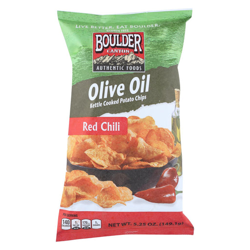 Boulder Canyon Natural Foods Kettle Chips - Red Chili - Case Of 12 - 5.25 Oz.