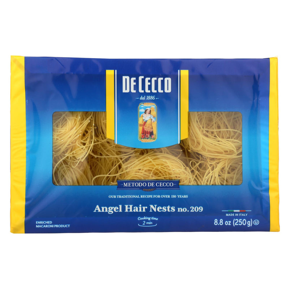 De Cecco Pasta Pasta - Angel Hair - Nests - Case Of 12 - 8.8 Oz