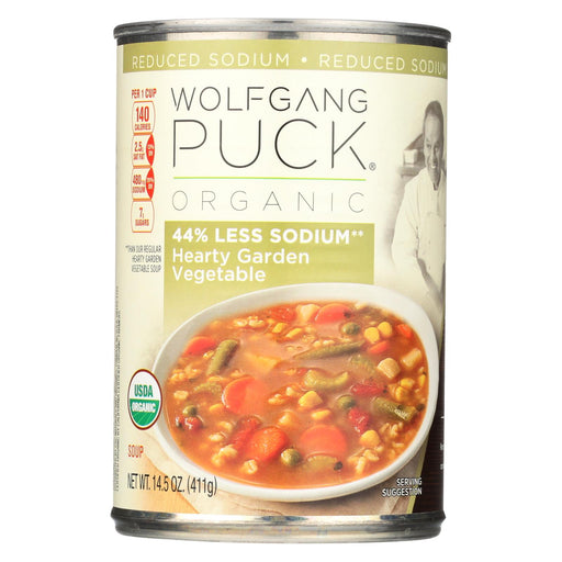 Wolfgang Puck Organic Soup - Reduced Sodium Hearty Garden Vegetable - Case Of 12 - 14.5 Oz
