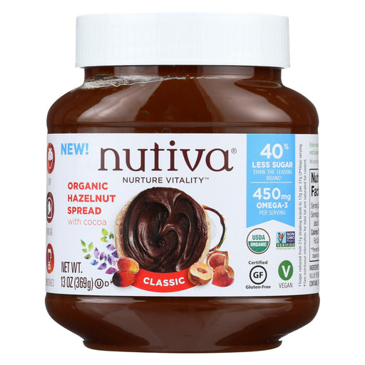 Nutiva Organic Hazelnut Spreads - Chocolate - Case Of 6 - 13 Oz.