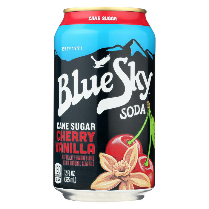 Blue Sky Natural Soda - Cherry Vanilla Cream - Case Of 4 - 12 Oz.