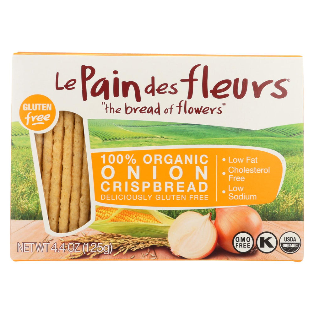 Le Pain Des Fleurs Crispbread - Onion - Case Of 6 - 4.4 Oz.