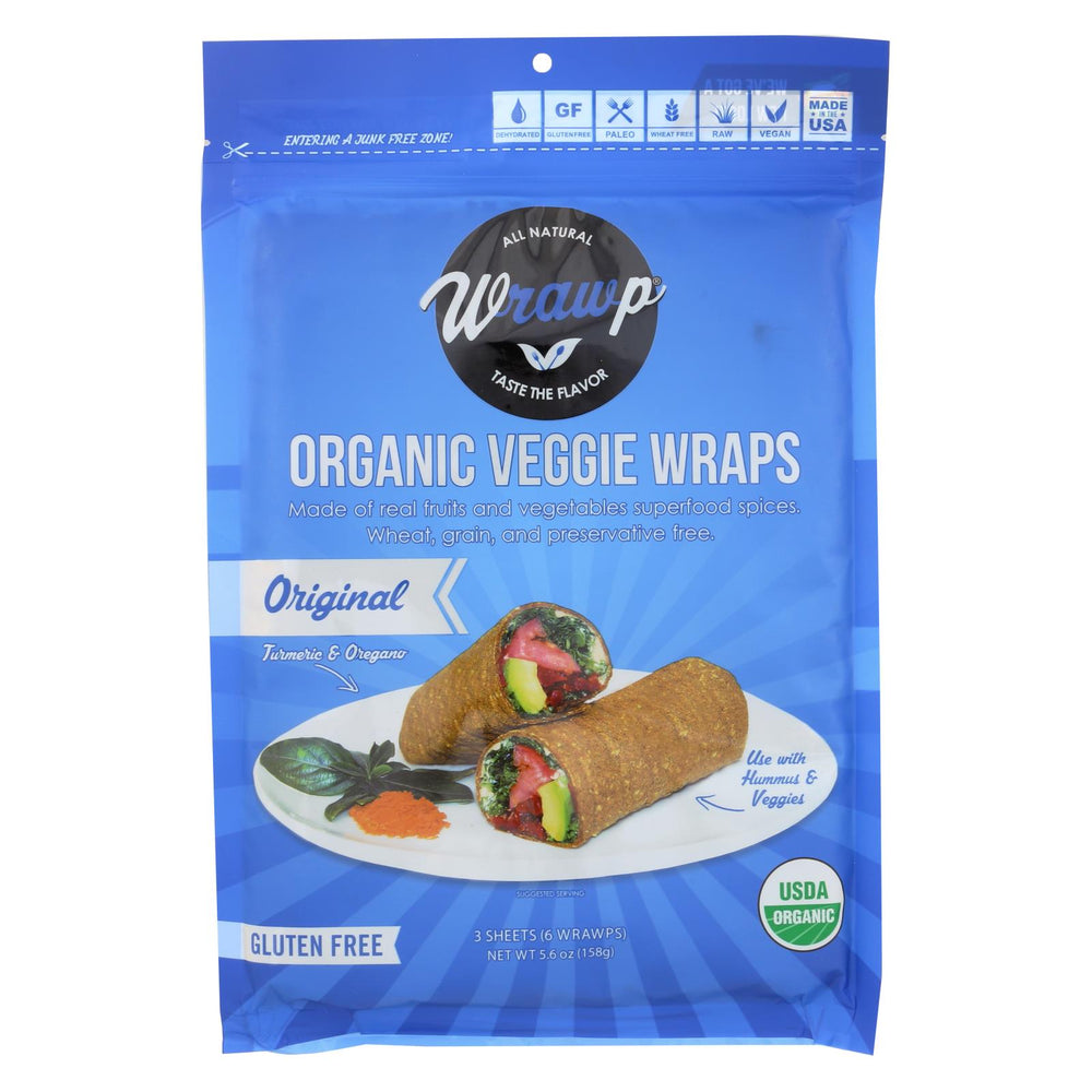 Warp Organic Veggie Flatbread - Original - Case Of 8 - 5.3 Oz.