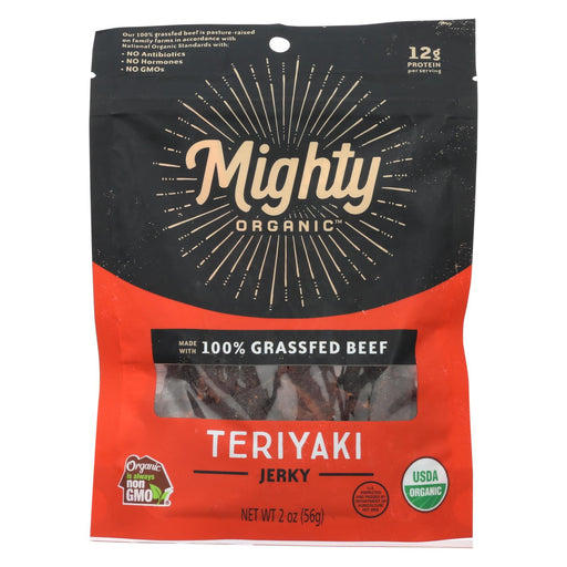 Organic Prairie Mighty Beef Jerky - Teriyaki - Case Of 8 - 2 Oz.