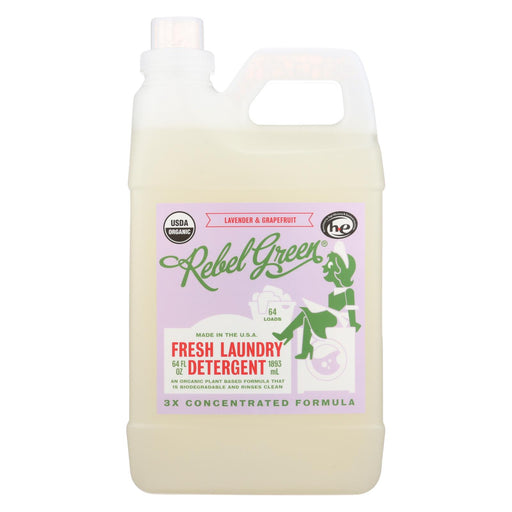 Rebel Green Laundry Detergent - Lavender And Grapefruit - Case Of 4 - 64 Fl Oz
