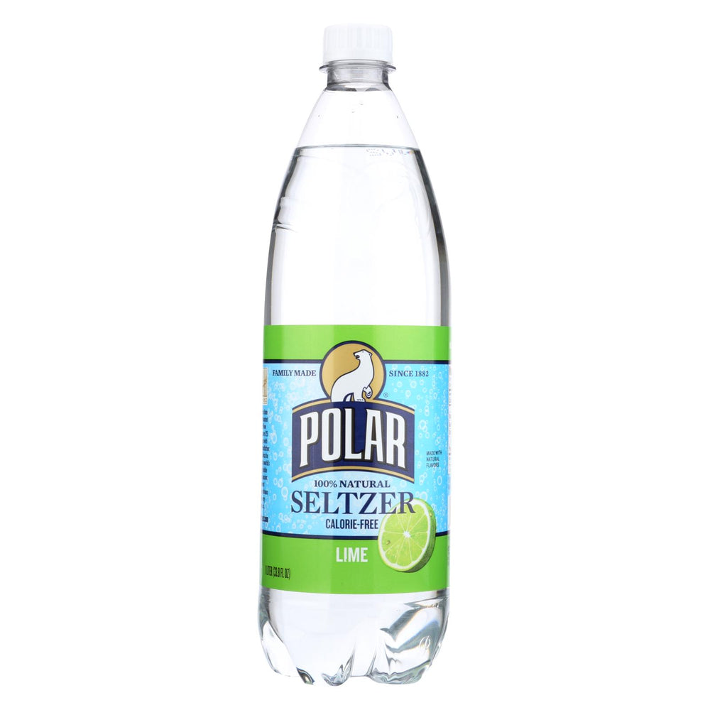 Polar Beverages Seltzer - Lime - Case Of 12 - 33.8 Fl Oz